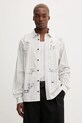 Desigual koszula bawełniana STRIPES PRINTED nadruk beżowy 25WMCW36