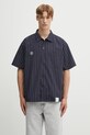 Πουκάμισο NEIGHBORHOOD stripe work χαλαρό σκούρο μπλε 251TSNH.SHM05