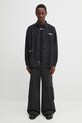 NEIGHBORHOOD koszula lniana over shirt 251BENH.SHM01 czarny