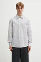 Kenzo koszula bawełniana Weave Regular wzorzyste biały FF65CH4029JD