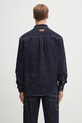 Odzież Kenzo koszula jeansowa Weave Casual FF65DC4226V1 granatowy