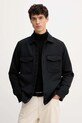 Rag & Bone kurtka koszulowa z dodatkiem wełny czarny RV9525FSMWO