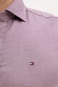 Tommy Hilfiger koszula bawełniana MW0MW40461 bordowy