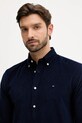 Tommy Hilfiger camicia in velluto a coste blu navy MW0MW40486
