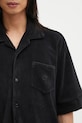 Βαμβακερό πουκάμισο VETEMENTS Towel μαύρο UH76SH500B