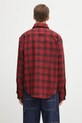 Odzież VETEMENTS koszula wełniana Plaid Embroidered UH76SH900BR czerwony