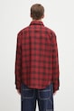 Clothing VETEMENTS wool shirt Plaid Embroidered UH76SH900BR red
