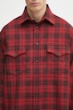 VETEMENTS wool shirt Plaid Embroidered red UH76SH900BR