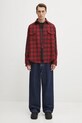 VETEMENTS koszula wełniana Plaid Embroidered UH76SH900BR