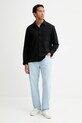 Calvin Klein koszula z dodatkiem wełny LV04LD115G czarny AW25
