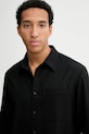 Calvin Klein camicia con lana nero LV04LD115G