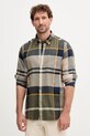 Barbour koszula bawełniana DUNOON wzorzyste zielony MSH4980