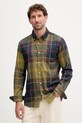 Barbour koszula bawełniana GLENDALE wzorzyste zielony MSH4992