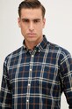 Barbour koszula bawełniana CROSSFELL niebieski MSH4995