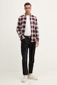 Памучна риза Barbour CROSSFELL MSH4995 бордо AW25