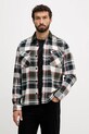 Barbour koszula bawełniana GRASMOOR wzorzyste zielony MSH5646