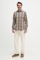 Barbour koszula męska bawełniana KENTON MSH5689 beżowy AW25