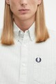 Fred Perry koszula bawełniana zielony M1736