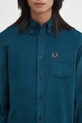 Fred Perry koszula bawełniana turkusowy M1737