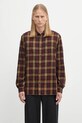 Fred Perry koszula bawełniana wzorzyste bordowy M1742