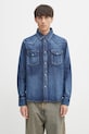 Visvim koszula jeansowa social sculpture shirt bawełna granatowy 125105007001