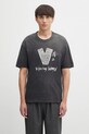 Visvim t-shirt bawełniany jumbo tee s/s v nadruk szary 125105010014