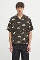 Visvim koszula jedwabna copa shirt s/s bamboo casual czarny 125105011003