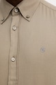 Памучна риза BOSS 50550583 бежов