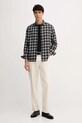 Marc O'Polo koszula bawełniana 529740042118 szary AW25