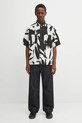 Bavlněná košile NEIGHBORHOOD abstract pattern plain shirt ss 251TSNH.SHM13 béžová