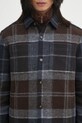 Barbour kurtka Chapter Tailored Check Overshirt granatowy MOS0400TN38
