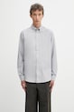 Barbour camicia in cotone Oxtown Tailored Shirt slim grigio MSH5301BU43