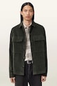 AllSaints koszula HAWKER z elastanem zielony M017SD