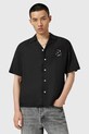 Πουκάμισο AllSaints FUNGI casual μαύρο M057SD
