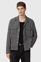 Βαμβακερό πουκάμισο AllSaints HORTON κανονικό μαύρο M035SD