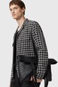 Βαμβακερό πουκάμισο AllSaints HORTON μαύρο M035SD