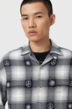 AllSaints koszula bawełniana CASTOR M030SD szary AW25