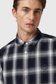 Хлопковая рубашка AllSaints HAVEN M051SD тёмно-синий AW25