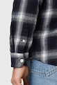 Одежда Хлопковая рубашка AllSaints HAVEN M051SD тёмно-синий