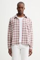 Hollister Co. koszula bawełniana wzorzyste różowy KI325.5202.638