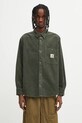 Carhartt WIP camicia in cotone L/S Flint Shirt rilassato verde I035837.2ZXXX