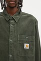 Carhartt WIP koszula bawełniana L/S Flint Shirt zielony I035837.2ZXXX