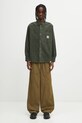 Carhartt WIP koszula bawełniana L/S Flint Shirt I035837.2ZXXX zielony
