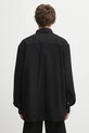 Clothing Maison Kitsuné wool shirt Handwriting Oversized PM00427WT3017 black