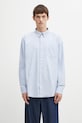 Хлопковая рубашка Carhartt WIP L/S Cassel узор голубой I035327.35BXX