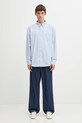 Carhartt WIP koszula bawełniana L/S Cassel I035327.35BXX niebieski