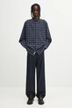 Carhartt WIP koszula bawełniana L/S Widmark I035326.35NXX granatowy