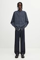 Carhartt WIP cotton shirt L/S Widmark I035326.35NXX navy