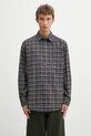 Carhartt WIP koszula bawełniana L/S Widmark wzorzyste szary I035326.35QXX