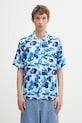 A Bathing Ape shirt Camo all-over print blue 001SRL301007M
